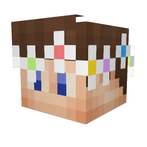 AllStarGamez Minecraft avatar head, 3D render