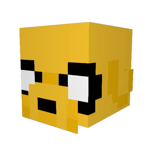 AllTeady Minecraft avatar head, 3D render