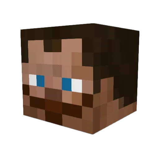 AllWeapons Minecraft avatar head, 3D render