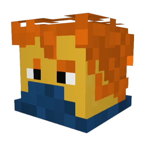 AllWinn12 Minecraft avatar head, 3D render