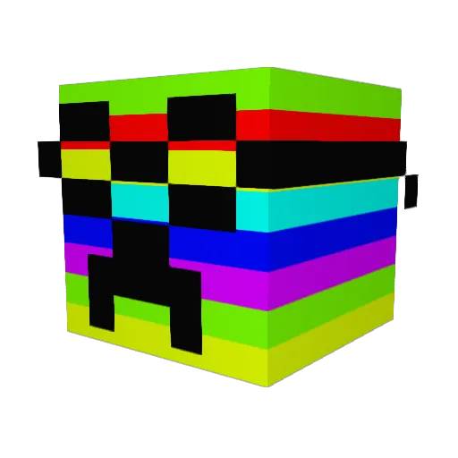 All_In_One_ Minecraft avatar head, 3D render