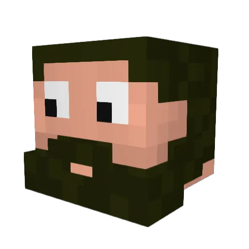 All_Round Minecraft avatar head, 3D render