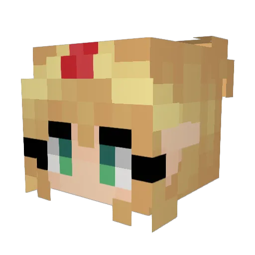 AllaMambo Minecraft avatar head, 3D render