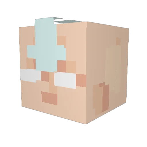 Allahbyte Minecraft avatar head, 3D render