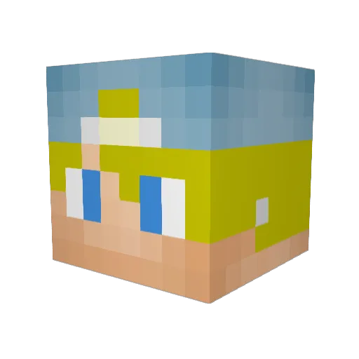 Allan309 Minecraft avatar head, 3D render