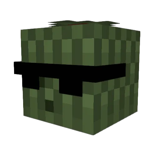 Allananas69 Minecraft avatar head, 3D render