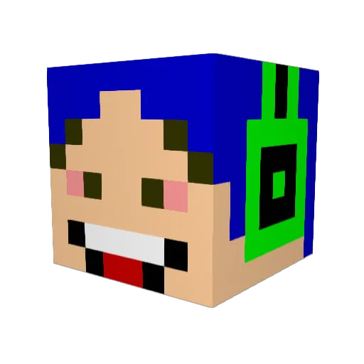 Allandu28190 Minecraft avatar head, 3D render