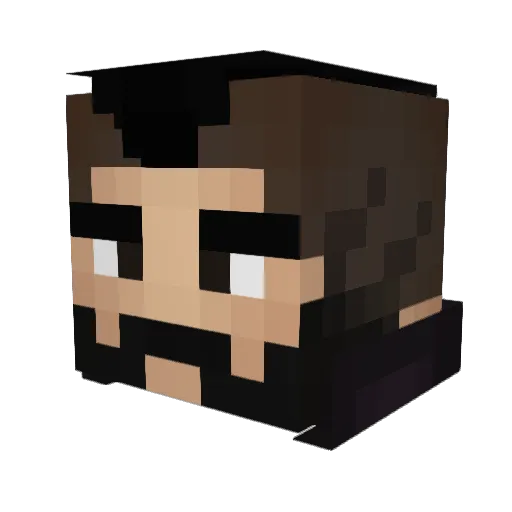 AllanonParanor Minecraft avatar head, 3D render
