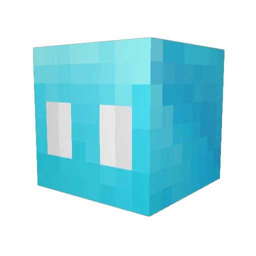 AllayXD Minecraft avatar head, 3D render