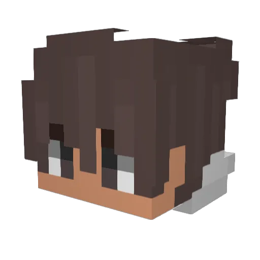 Allblue___ Minecraft avatar head, 3D render
