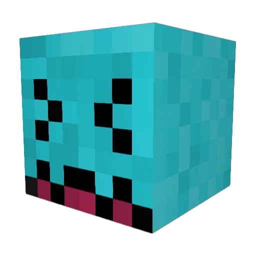 Alldwinn Minecraft avatar head, 3D render
