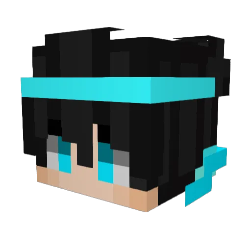Alleadr Minecraft avatar head, 3D render