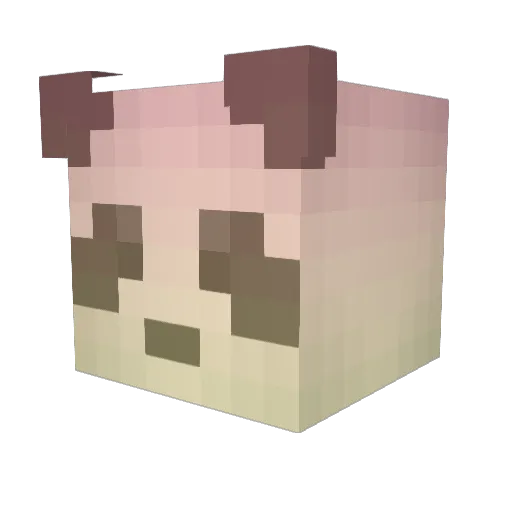 AllebasiPanda Minecraft avatar head, 3D render