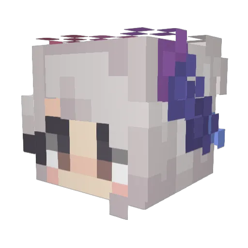 Alleeeexx Minecraft avatar head, 3D render