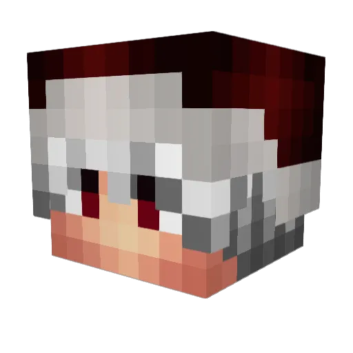 Alleeen_god Minecraft avatar head, 3D render