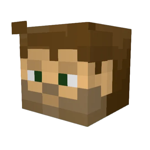 AllegedAlchemist Minecraft avatar head, 3D render