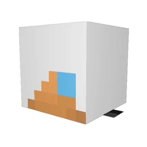 Allegianauts Minecraft avatar head, 3D render