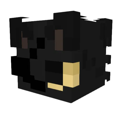 Allegorically Minecraft avatar head, 3D render