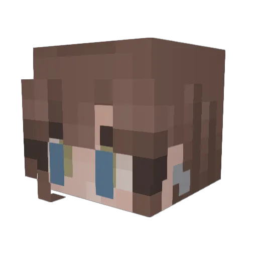 Allegra69 Minecraft avatar head, 3D render