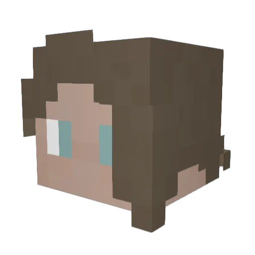AllegroGH Minecraft avatar head, 3D render