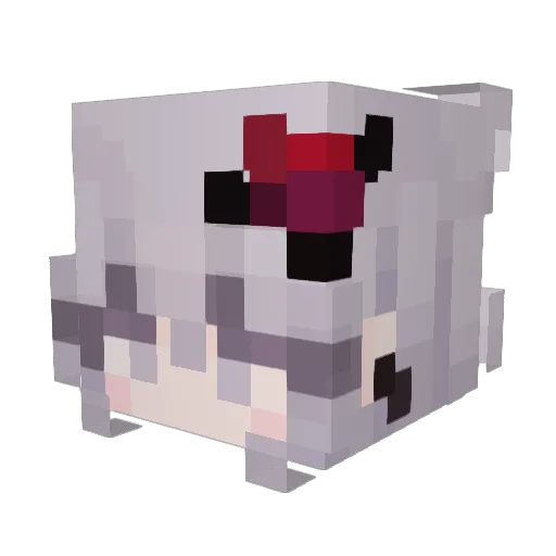 AllenGao Minecraft avatar head, 3D render