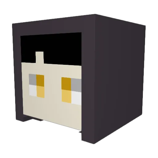 AllenPiper Minecraft avatar head, 3D render