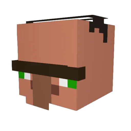 AllenWalkerFace Minecraft avatar head, 3D render