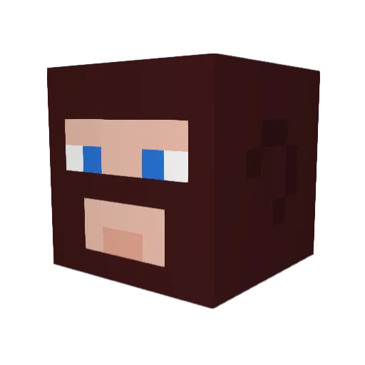 Allenatore Minecraft avatar head, 3D render