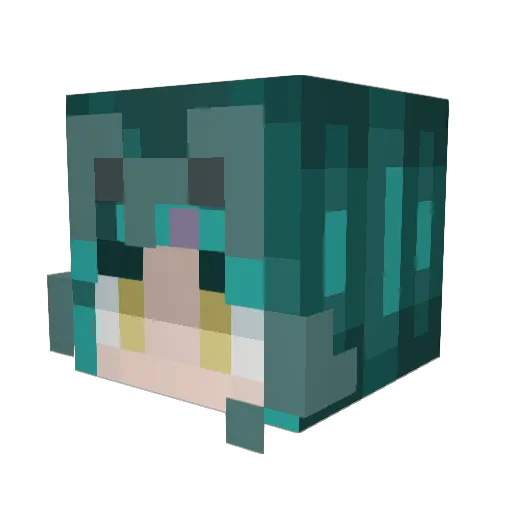 Allendust Minecraft avatar head, 3D render
