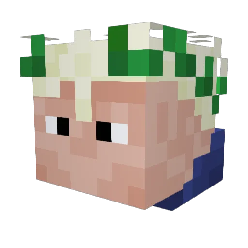 Allenium_The_II Minecraft avatar head, 3D render