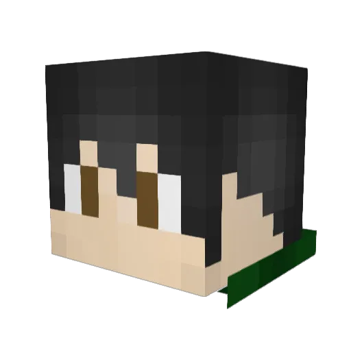 Allenlucifer Minecraft avatar head, 3D render