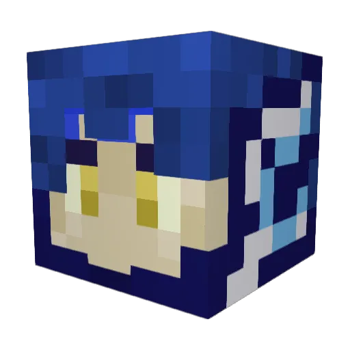 Allerio Minecraft avatar head, 3D render