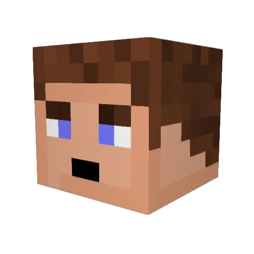 Allesclearly Minecraft avatar head, 3D render