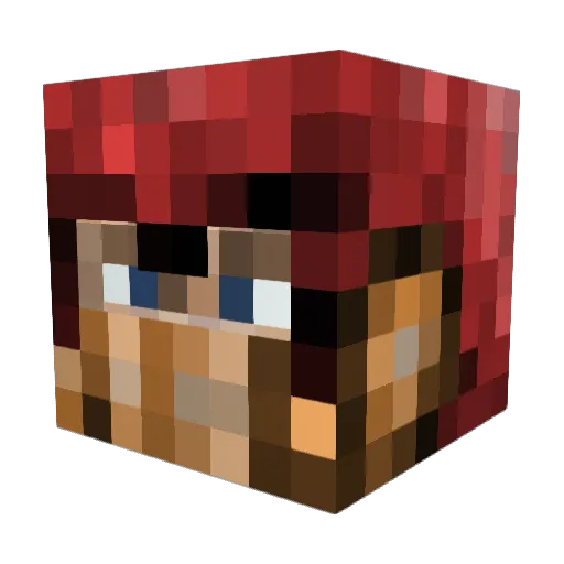 Allewin Minecraft avatar head, 3D render