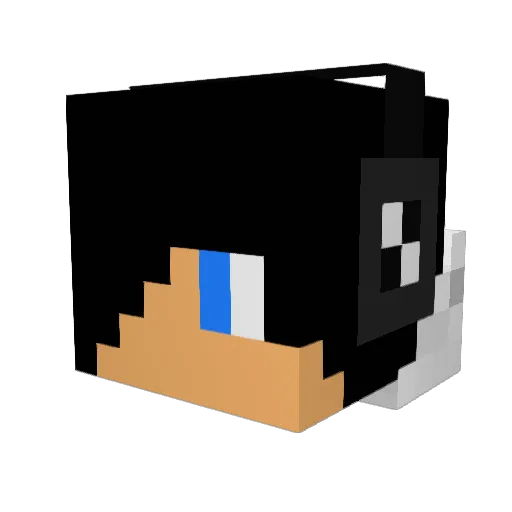 AllexCs Minecraft avatar head, 3D render