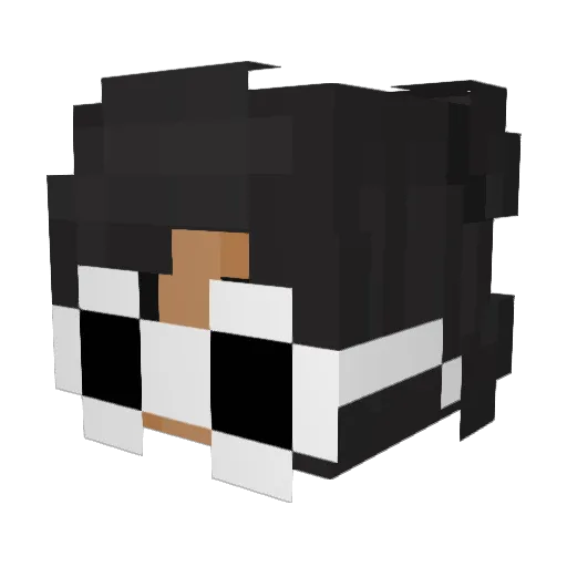 Allexa Minecraft avatar head, 3D render