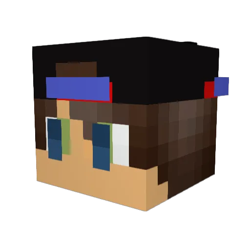 AlleyCatJr Minecraft avatar head, 3D render