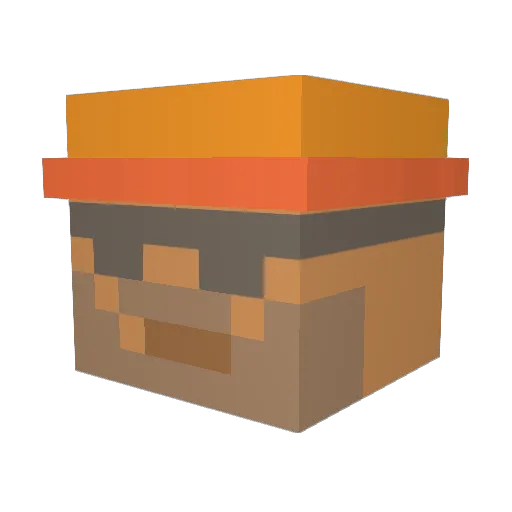 AlleyGee Minecraft avatar head, 3D render
