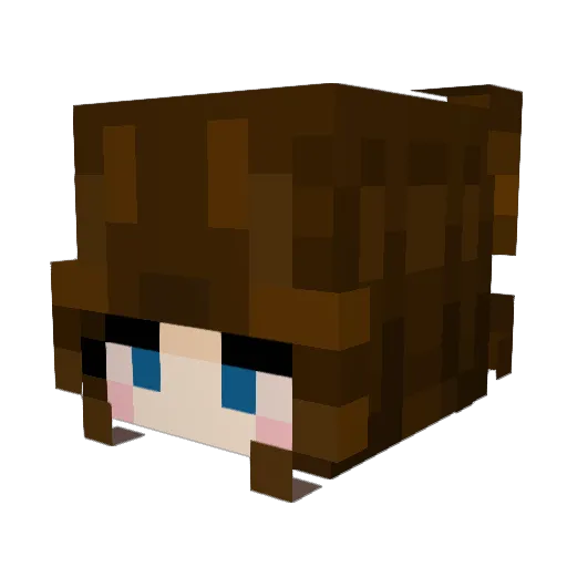 AlliTV Minecraft avatar head, 3D render