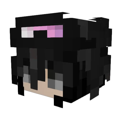 Allicio Minecraft avatar head, 3D render