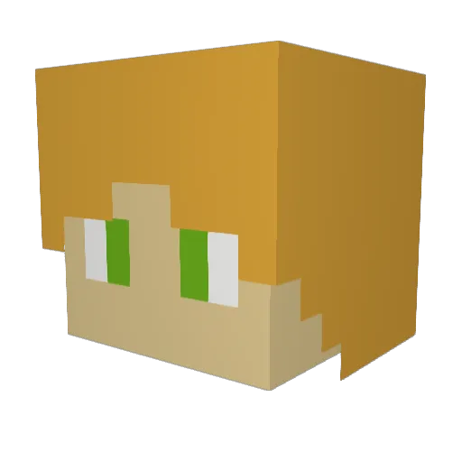 Allie10142 Minecraft avatar head, 3D render