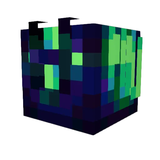 AllieAxolotl Minecraft avatar head, 3D render