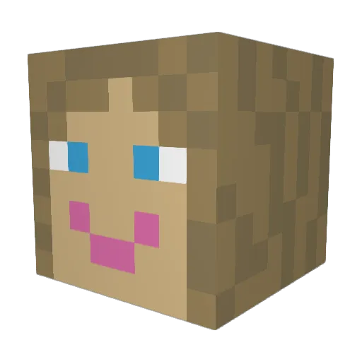 AllieIsSwag Minecraft avatar head, 3D render