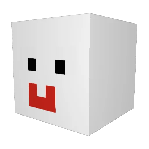 AlliePearl Minecraft avatar head, 3D render