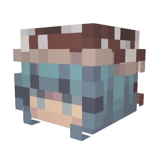 AllieTBee Minecraft avatar head, 3D render