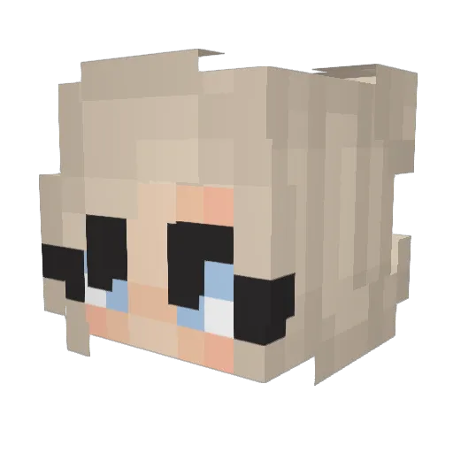 Allie_409 Minecraft avatar head, 3D render