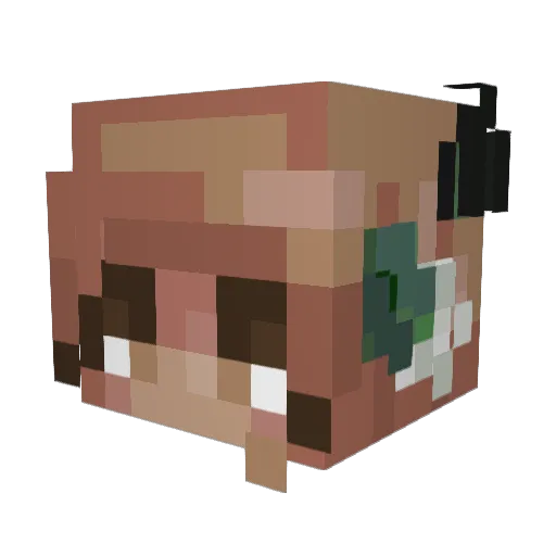 Allie_F Minecraft avatar head, 3D render