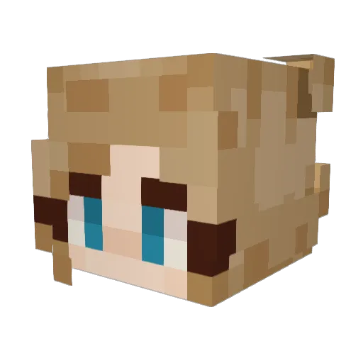 Allie_Gator Minecraft avatar head, 3D render