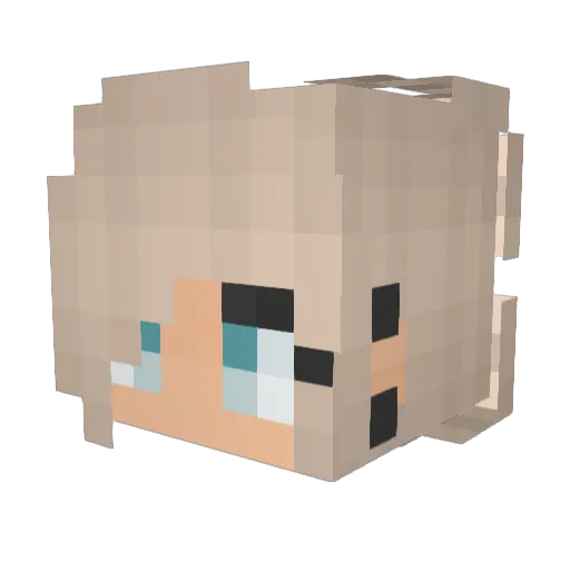 Alliecat2009aa Minecraft avatar head, 3D render