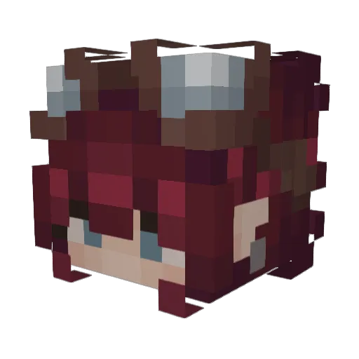 Alliegatoor Minecraft avatar head, 3D render